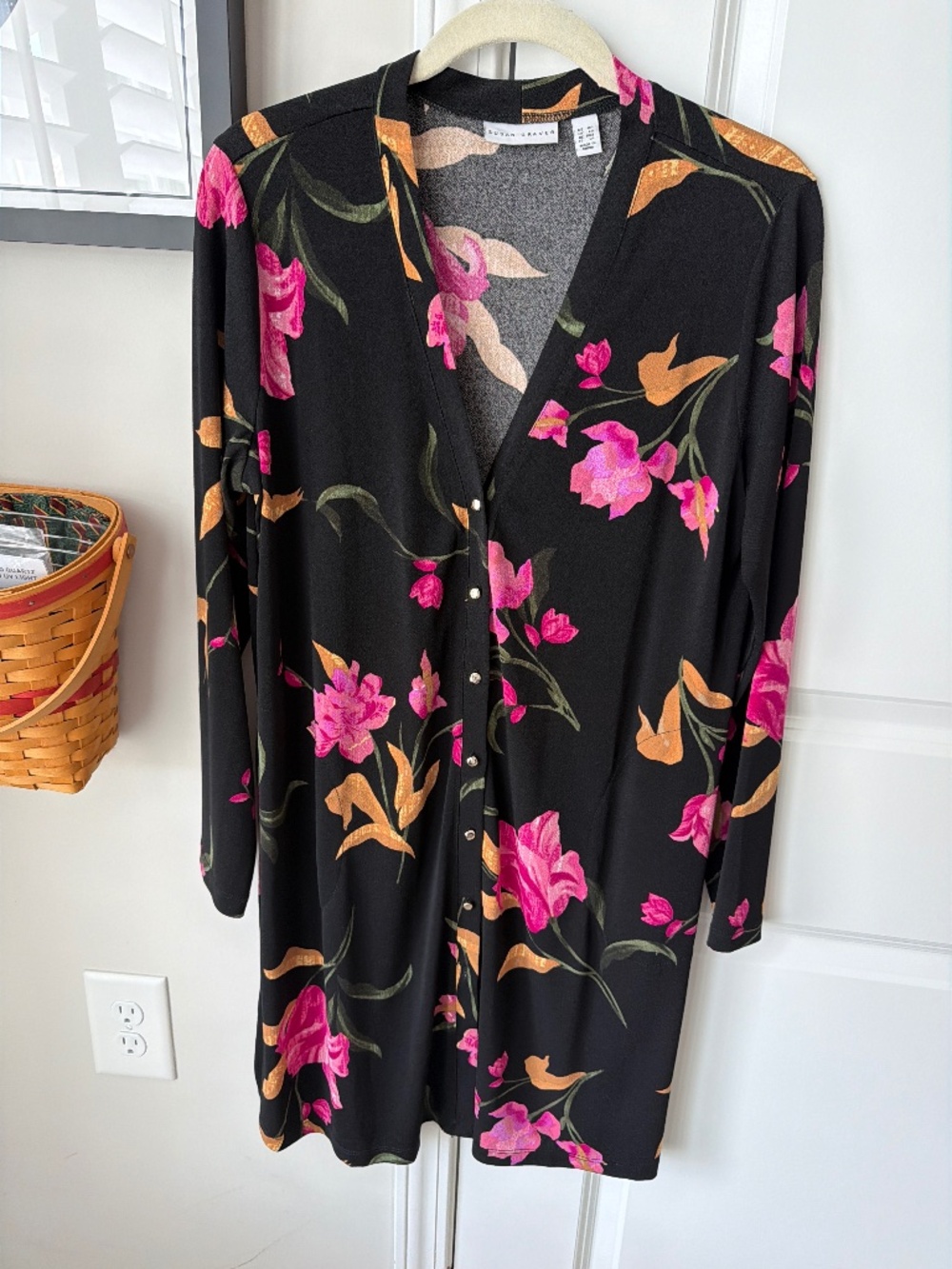 Susan graver duster length cardigan Petite medium
